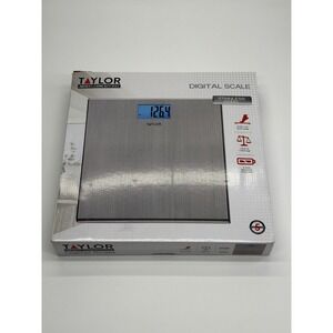 Taylor Digital Bath Scale 7403 Stainless Steel 440lb Capacity Backlit LCD‎ New